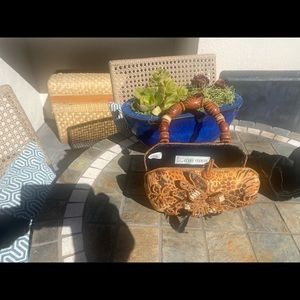 Mary Francis brown and black beaded bag